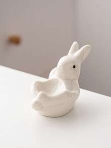1pc Rabbit Shaped Egg Holder - Cute Design, Easter Decor, Elegant Home Accessory, Ceramic Craft, Suitable For Dining Room, Home Decor, Holiday Decoration And Gift - Multicolor - View 20