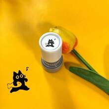 1pc Cute Black Cat Stamp - Cartoon Black Cat Stamp, Teacher's Encouragement Stamp, Creative Planner Stamp, Black & Gray, Push-Type With Protective Cover, Portable & Reusable, No Ink Pad Included, School & Home Encouragement Award - Multicolor - View 14