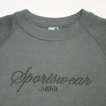 Puma Áo nỉ dài tay cổ tròn thêu logo thời trang dành cho nữ, mã sản phẩm 62603680, thích hợp mùa Thu/Xuân. - Màu xám đen - Xem 3