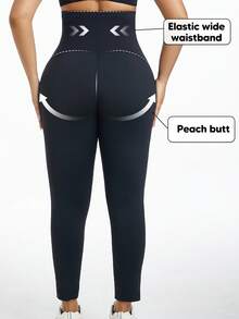 Black Maternity Leggings, Shark Design, Minimalist Slim Fit Casual Pants