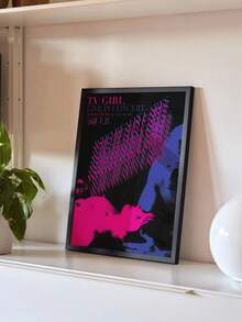 1pc Frameless TV Girl Poster - Retro Independent Style Wall Art Print, Pink & Blue Aesthetic Music Decor, Dreamy Girl Bedroom Poster, Vaporwave Room Decor - Multicolor - View 11