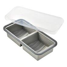 1 pieza. Caja de almacenamiento de silicona de gran capacidad con tapa abatible, contenedor de almacenamiento específico para cocina y congelador, molde de cubitos de hielo de tira larga para congelar sopa, compartimentador de ingredientes para hornear, de doble uso para refrigeración y congelación. Material de silicona. Contenedor de cocina para hacer hielo en el congelador. Estilo sencillo y conveniente. Sellado para mantener la frescura. + Compartimentación multiusos + Diseño de desmoldeo fácil. - Multicolor - Ver 12