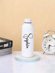 1pc Customized Double-Layer Stainless Steel Coffee Cup/Soda Bottle, Sports Insulated Water Bottle, 500ml/17oz Personalized Name Cup, Multiple Colors Available, Suitable As Back To School, Holiday And Birthday Gift For Boys And Girls