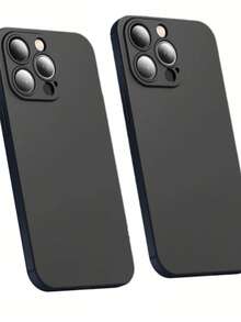 两款黑色哑光手机壳，兼容苹果系列手机。这些手机壳触感柔软舒适，防滑、防汗、防指纹、耐磨、防刮擦，能够为您的手机提供有效的防摔保护。 - 黑色 - 查看 56
