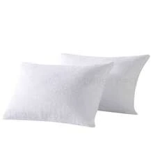 1个防水枕套，100%防水凉爽拉链纯棉白色T型枕套，可水洗耐用柔软透气 - 白色 - 查看 2