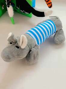 1pc/3pcs Pig/Elephant/Duck Shaped Plush Squeaky Pet Chew Toys, Durable Dog Chew Toys For Interactive Play - Multicolor - View 9