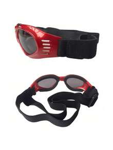 可调节宠物太阳镜 - 可折叠、防风、防紫外线护目镜，专为狗狗设计 - 彩色 - 查看 6