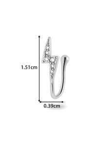 Toppiercing 1 Peça Clipe de Nariz Versátil de Moda com Zircônia Micro-Incrustada em Formato de Coração, Lua, Estrela, Flor, Anel de Nariz Falso Sem Perfuração - Multicolorido - Visão 53