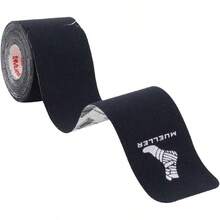 Sports Typhoon Kinesiology Therapeutic Tape, Quality Athletic Tape, Latex, 20 Pre - Cut I - Strips, 2 Inchx 9.75 Inch Each Strip - Regular + Black - View 2