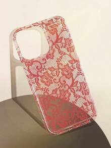 1Pc Romantic Lace Pattern Soft Transparent Airbag Phone Case, Anti-Slip, Suitable For IPhone 11/12/13/14/15/16 Pro Max,Valentine'S Day Gifts,Valentines Phone Case - màu8 (1 cái) - Xem 2