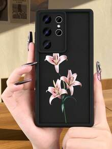 1pc Elegant Pink Lily Floral Pattern Phone Case Vintage Botanical Flower Design For Wedding Party New Year Flower Lover Compatible With Samsung Galaxy S26Ultra S26Plus S26 S25 S24FE S24 S23 S22 S21FE S21Ultra Plus Note20 Note20Ultra A13 A14 A15 A16 A17 A33 A34 A35 A36 A52 A53 A54 Case - 黑色 - 查看 12