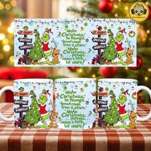 Envoltura de taza verde de Feliz Navidad de 11oz PNG, Envoltura de taza retro de Navidad de un tipo malo, Envoltura de taza de café de película navideña divertida PNG, Descarga digital de vacaciones - 1 - Ver 2