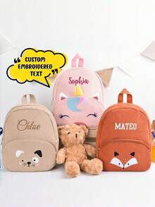 Customized Personalized Embroidered Children's Backpack, Can Customize Exclusive Name, Letter. Suitable For All Seasons - Multicolor - View 1