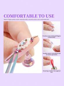 1set Aurora Butterfly Nail Display Stands, Press-On Nail Display Stand, Magnetic Nail Stand, Suitable For Nail Practice, Beginner Acrylic Nail Kit Accessories, Press-On Nail Design, Nail Salon Equipment And Decorations, Used For Nail Art Display And Practice. - Multicolor - View 8