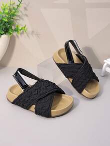 1 đôi dép xăng đan đế mềm kiểu công chúa mùa hè cho trẻ em, mẫu mới năm 2026, dép hở mũi đi biển cho bé gái. - màu đen - Xem 2