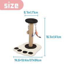 Sisal Cat Climbing Frame: Combines Soft And Hard Scratching Surfaces. Cats' Claws Grow Quickly, Which Can Affect Their Walking, So They Tend To Scratch Tables And Sofas. This Cat Climbing Frame Effectively Solves The Problem Of Cats Scratching On Sofas And Tables. The Base Is Thickened, Sturdy, And Stable, Making It For Cats To Scratch. - Multicolor - View 5