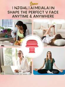 1pc Women's Chin, Face & Neck Firming Exerciser, Skin Tightening V-Line Double Chin Trainer, Cute Portable Oral Facial Exercise Tool - Multicolor - View 4