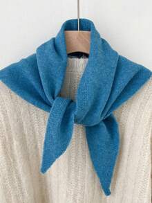 1 chiếc khăn choàng tam giác mỏng nhẹ, màu trơn, dành cho nữ, có các màu đỏ/xám/be/đen, thích hợp cho hẹn hò, mua sắm, phối đồ hàng ngày. - Khăn len hình tam giác - Xem 14