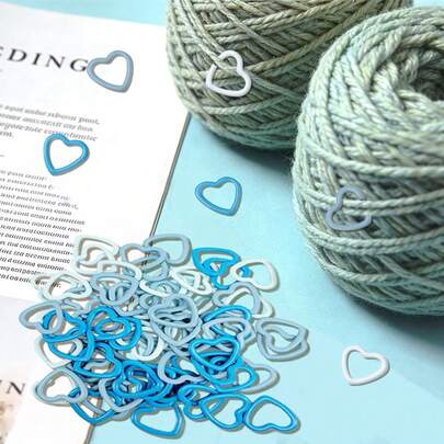 20/30/50/60/70/100PCS Heart-Shaped Stitch Markers - Colorful Metal Crochet Ring, Heart Knitting Markers For Sewing Fabric, Crochet, Sewing, Knitting, Handmade Crafts, DIY Craft Projects, Sewing Accessories, Knitting Supplies, Ideal Gift For Beginners And Seniors