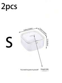 1 件透明发饰收纳盒，头带，蝴蝶结发夹收纳盒带盖，大容量桌面首饰盒，女士发带，发夹 - 無色 - 查看 13