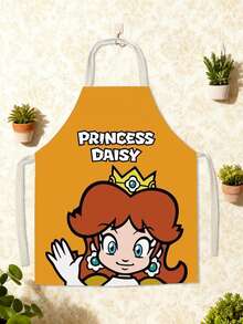 Super Mario Super Game-Related Fabric Apron, Hot Pot Restaurant Kitchen, Quirky And Fun Barbecue Dining, Cute Sleeveless Waistband, Stain-Resistant Cover For Guests - Multicolor - View 10