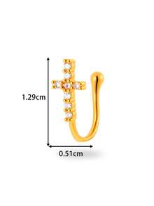 Toppiercing 1 Peça Clipe de Nariz Versátil de Moda com Zircônia Micro-Incrustada em Formato de Coração, Lua, Estrela, Flor, Anel de Nariz Falso Sem Perfuração - Multicolorido - Visão 49