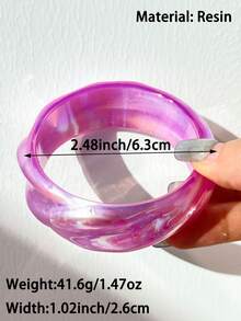 1 chiếc vòng tay nữ hình tròn bất đối xứng màu tím, kiểu dáng thời trang và độc đáo, phù hợp để đeo quanh năm, rất thích hợp làm quà tặng và dự tiệc. - Màu tím A - Xem 16