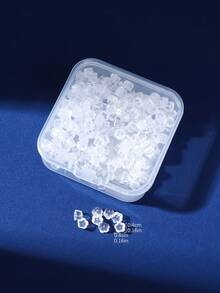 1盒透明耳钉后塞,硅胶耳钉后塞,透明橡胶耳钉后塞,带耳垫的柔软耳塞,低过敏硅胶耳钉后塞替换套装,透明硅胶圆柱耳塞饰品配件,适合女性日常佩戴(附赠透明饰品收纳盒),DIY饰品防滑硅胶耳塞,透明塑料耳钉(100个/300个/500个) - 無色 - 查看 8