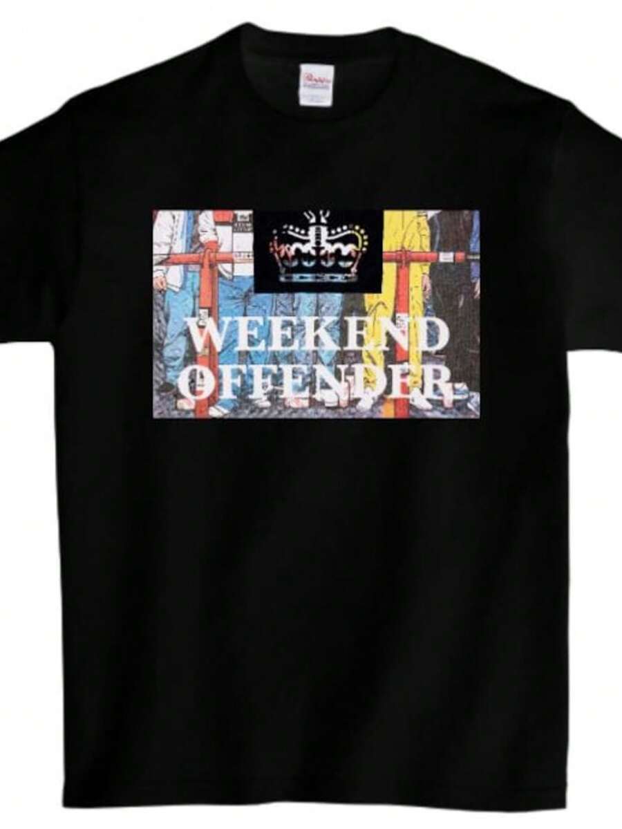 Weekend Offender Bissel T-Shirt Classic Black Round Neck Short Sleeved Tee Shirts - màu đen - Xem 1