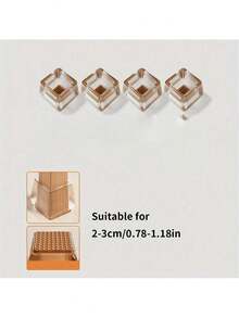 8个带毛毡包裹的椅子腿地板保护垫，适用于硬木地板，可作为椅子腿套、家具垫，无噪音、不刮伤地板。 - 彩色 - 查看 16