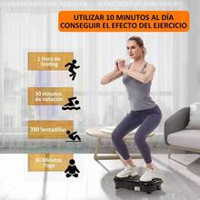 Plataforma Vibratoria 110v con Bandas Para Adelgazar | Hogar Ejercicio | Máquina Vibratoria | Eficaz Completa Fácil Uso - Multicolor - Ver 7