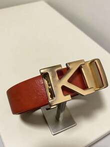 1条男士商务休闲字母自动扣皮带，红色皮带配金色字母扣，红色象征好运，是送礼佳品。 - 彩色 - 查看 5