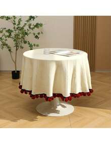 1pc Handmade Crochet Rose Flower Bouquet Shawl, Acrylic Material, Elegant & Fluffy, Lily Of The Valley Pattern, With Milk Rose Tassel, Can Be Used As Shawl, Bedspread, Sofa Blanket, Ideal Gift For Valentine's Day, Mother's Day, Gift For Mom - A - View 7