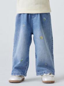 Quần jean denim thoáng khí không phai màu dành cho bé gái, bộ sưu tập mùa xuân mới. - Denim màu xanh nhạt - Xem 1