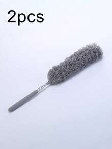 1 pieza Plumero de fibra ultrafina extensible con mango súper largo de 85 cm, reutilizable, lavable, flexible, mango retráctil, adecuado para uso doméstico y de oficina, portátil, cabezal de plumero flexible y mango largo para limpiar ventiladores de techo, techos altos, persianas, muebles y polvo de automóviles. - Multicolor - Ver 17