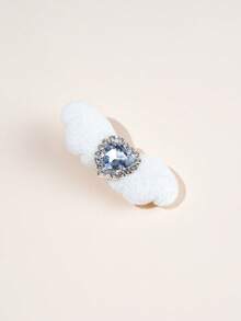 1pc/2pcs/4pcs Valentine's Day Pet Decor Heart Hair Clips, Angel Wings With Heart Rhinestones, Cute Hair Accessories - Pink - View 4