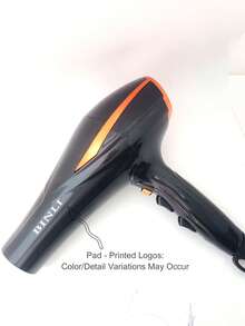 1pc Nylon Hairdryer With Comb & Diffuser Attachments, High Power Dual Hot & Cold Air Switches, Strong Airflow, Safety Grille, Random Style