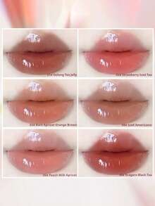 NOVO 滋润唇彩，不粘腻，自然润色，提亮唇色，适合冬季，打造Y2K可爱嘟嘟唇，时尚百搭，生日礼物佳选，派对必备，最佳颜色 - 02#草莓冰茶 - 查看 9