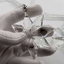 1 قطعة زينة معلقة للسيارة، اكسسوارات السيارة (زينة سيارة بشكل بلورة ثلجية)، قلادة سيارة، قطع غيار السيارات، سلسلة مفاتيح السيارة، اكسسوارات السيارة للنساء، قلادة مرآة الرؤية الخلفية للسيارة بشكل بلورة ثلجية فاخرة - A - مشاهدة 5