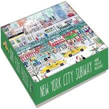 Galison Michael Storrings - Rompecabezas de 500 piezas de la ciudad de Nueva York para adultos y familias, rompecabezas de día festivo con paisaje de invierno en la ciudad de Nueva York - Metro de Nueva York - Ver 3