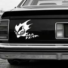No Fear Skull & Flame Car Sticker | Stick Your Boldness On Your Car! Instantly Boost Attention! Waterproof, UV-Resistant, Personalized Car Decal - A - View 6