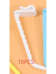 10pcs Grid Plastic Nail-Free Hanging Hooks, Wire Mesh Rack Wall Display Hanging Hooks, Storage Hooks No Drilling Required - Multicolor - View 12