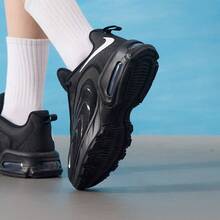 Nike 大童新款秋季运动鞋，气垫鞋，耐穿休闲运动鞋 - 黑色 - 查看 6