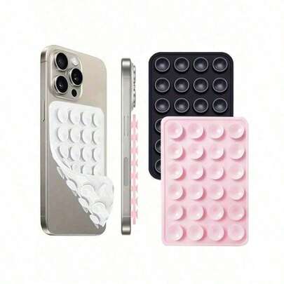 Silicone 1pc Silicone Suction Cup Phone Case Mount Double Sided,Silicone Octo Cup Buddy Sticky Grip Holder For Cellphone, Hands-Free Phone Accessories Strong Grip Holder For Selfie And Video(28grain) Valentine's Day Gift