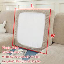 1pc Four Seasons Universal Plain Chenille Jacquard Non-Slip Sofa Seat Cushion Cover. Simple And Modern Style, Soft And Skin-Friendly, Pet-Proof And Elastic Sofa Cover. Suitable For Living Room L-Shaped Combination Sofa, 1/2/3/4 Seat Sofa. - Khaki - View 13