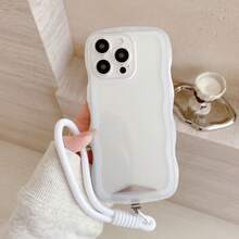 1pc Fashionable Transparent Wave Shaped Protective Phone Case, Durable For Daily Use, Compatible With IPhone 17 Air/17 Pro/17 Pro Max/17/16e/16/15/14/13/12/11/X/XR/8/7 And Galaxy A14/A15/A54/S24/S24 Ultra Series - Clear - View 2