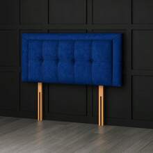 3ft Single Coniston Velvet Venice Headboard 20inch - Blue - View 8