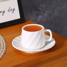 90ml/3.16oz Coffee Cup & Saucer Set, Suitable For Drinking Espresso Or Turkish Coffee
