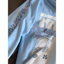 2026 Y2K High Street Unisex Hooded Cardigan American Retro Sweatshirt Jacket Personalized Loose Streetwear For Street Shooting - 藍色 - 查看 3