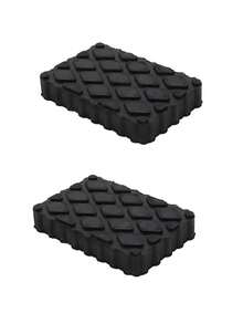 1/2 片装重型橡胶千斤顶垫，适用于汽车千斤顶，通用稳定块，适用于轿车、房车及各种车辆，防滑设计，多纹理增强抓地力，提高车辆稳定性